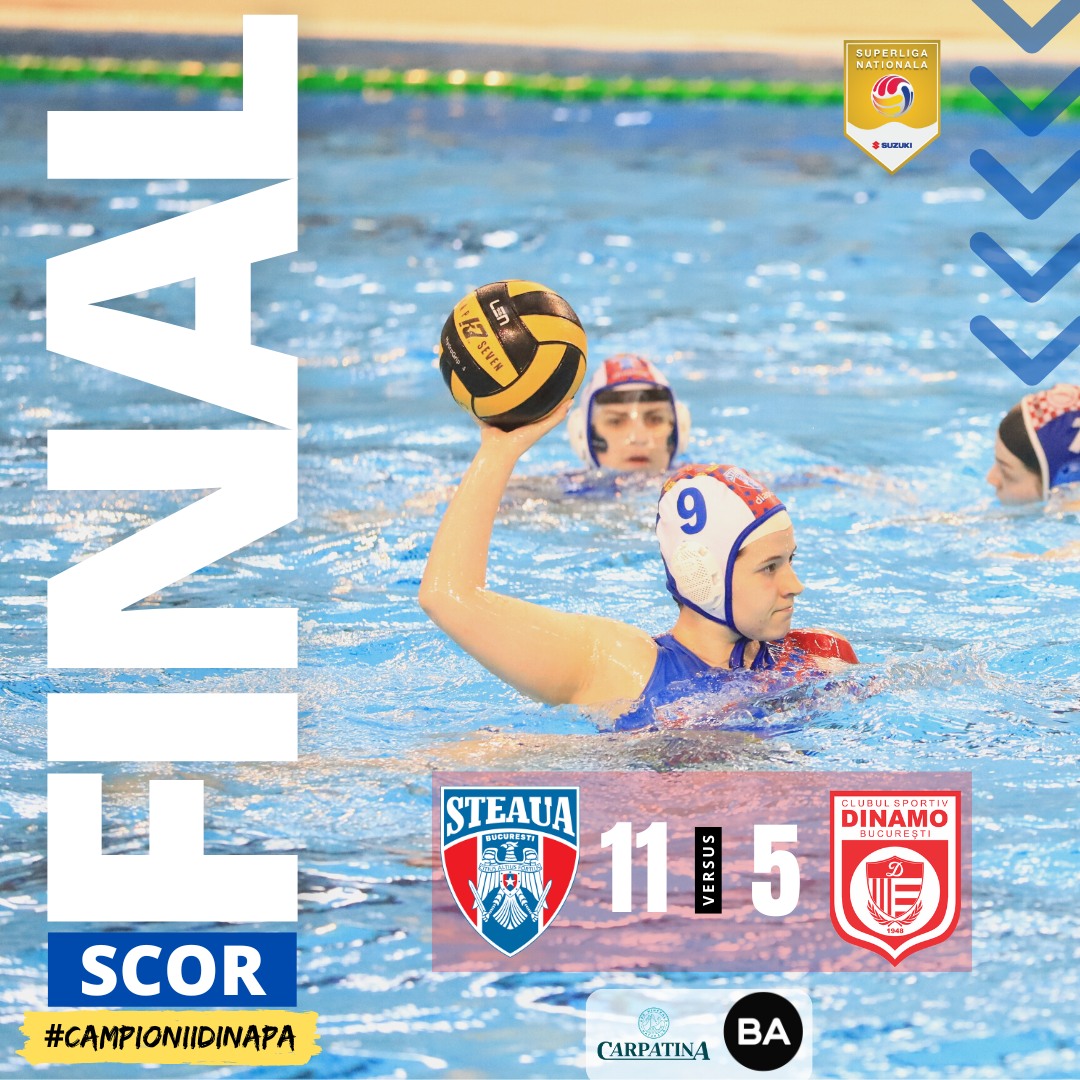 Echipa Stelei a reușit să termine turneul 5 al Superligii Naționale Suzuki, la feminin, cu o performanță de zile mari, câștigând toate partidele disputate. Duminică dimineața, în bazinul "Crișul" de la Oradea, fetele noastre au câștigat în fața echipei Dinamo cu un scor de 11-5, și au arătat din nou cât de puternice și unite sunt.