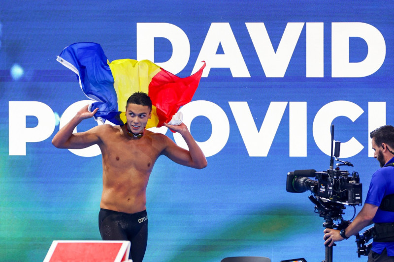  Popovici pe cea mai înaltă treaptă a podiumului în proba de 100 m liber